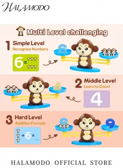 HALAMODO Monkey Balance Counting Game for Kids Educational Math Toy with Number Learning STEM Preschool Toy for 3-6 Year Old Boys & Girls Fun Interactive Math Activities Perfect Birthday Gift  - Image 4