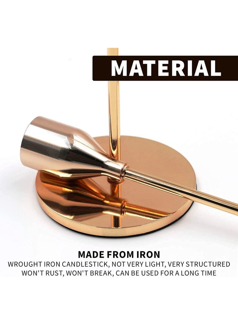 3 PCS Gold Wrought Iron Candlestick Holders - Taper Candle Holders for Wedding Decorations, Table Centerpiece - Image 4