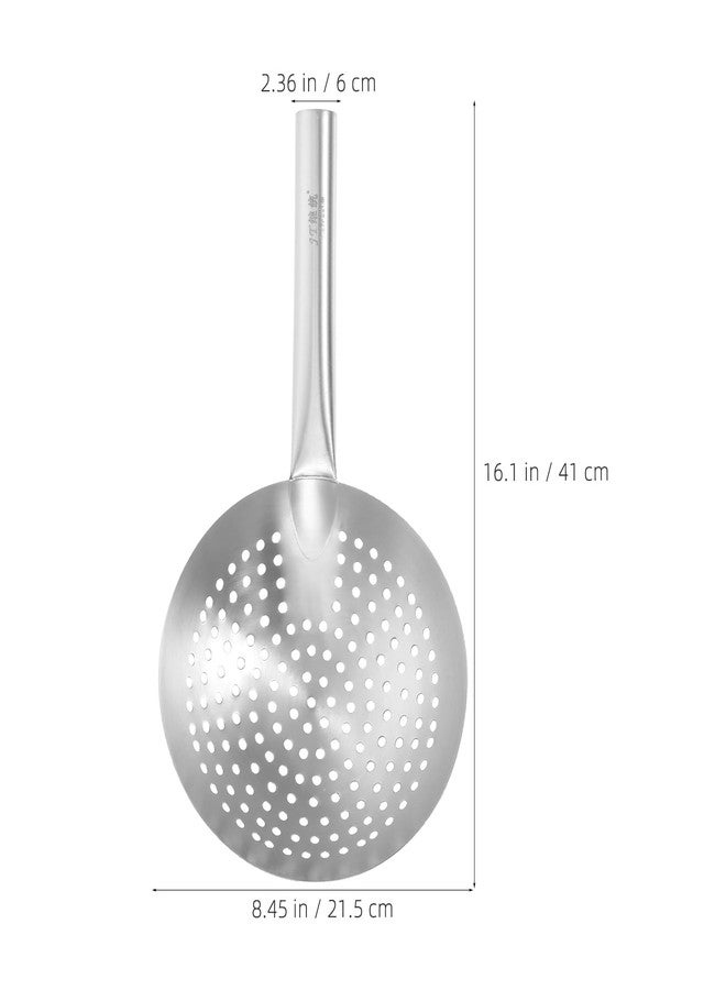 YARDWE Stainless Steel Skimmer Spoon Slotted Strainer Ladle Fine Mesh Wire Oil Filter Mandarin Colander Scoop for Kitchen Cooking (22cm) - Image 3