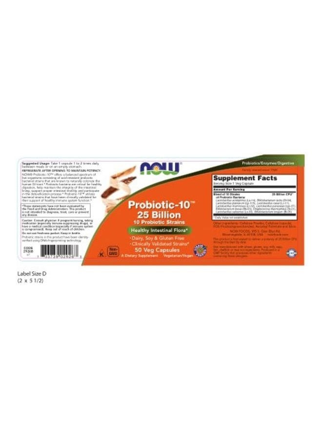 Now Probiotic-10 25 Billion, 50 Count (Pack of 2) - Image 2