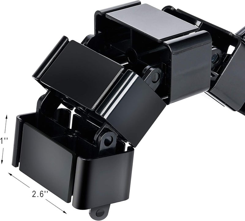 VWINDESK Vertebrae Cable Management Spine Kit | Height Adjustable Desk Quad Entry Wire Organizer, Black - Image 3