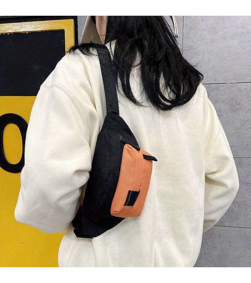 Women Red Blue Nylon Zipper Belt Bag For Women Cute Macaron Design With Phone Keys Cash Pocket Hands Free Wallet Power Bank Carrier For Walking Travel Hiking Outdoor Activities - Image 3
