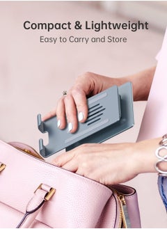 Momax Fold and Rotatable Phone and Tablet Stand 360-degree rotatable Aluminum Alloy - Titanium  - Image 4