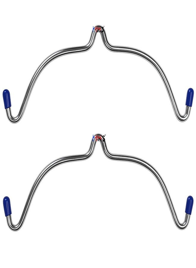 MHS Alloy Steel Baby Cradle Hanger Rods – Chrome Finish | Heavy Duty Pangra for Jhula | Silver Plated Hook Set | Pack of 2 | Suitable for All Cradles | Made in India - Image 1