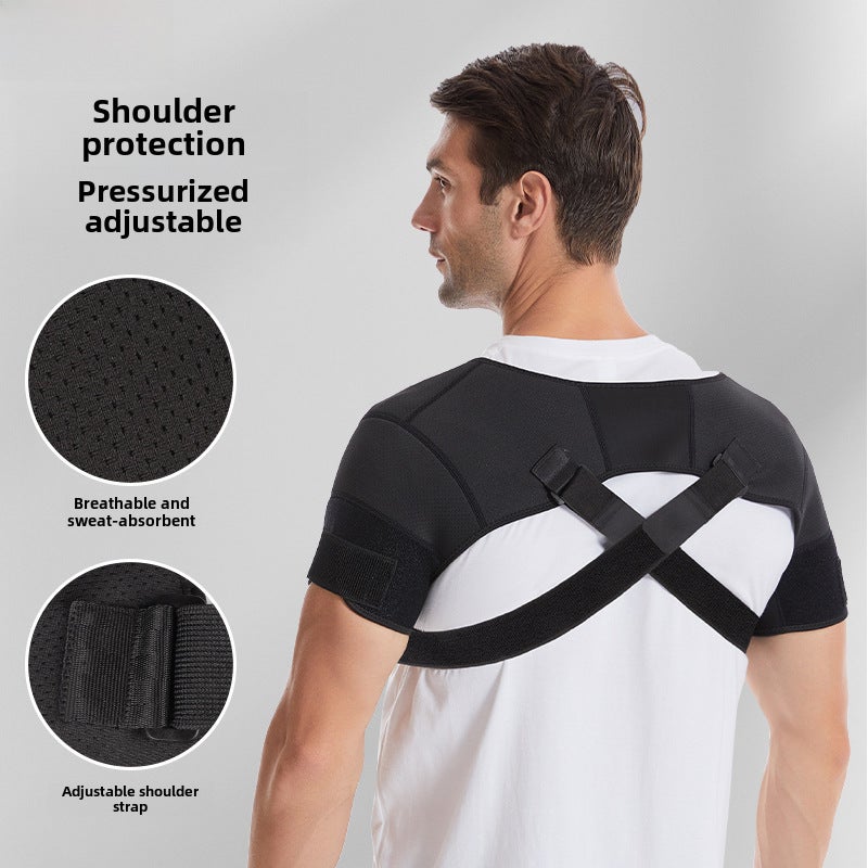 Generic Sports Shoulder Brace Support for Men Black 