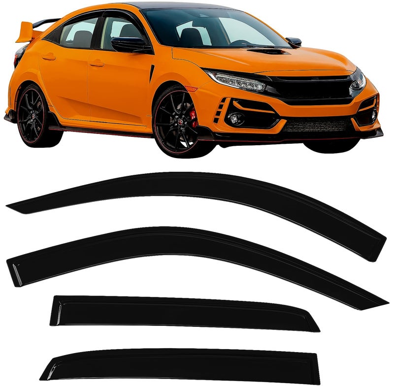حراس المطر TapeOn 20162021 لسيارة هوندا سيفيك هاتشباك واقيات نوافذ جانبية 10 الجيل HB TypeR EX EXL LX Sport Touring 3D نمط JDM