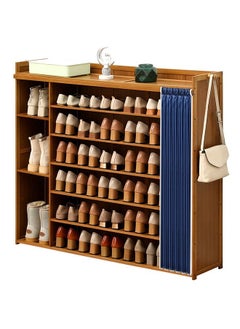 CityRiya-Long Shoe Cabinet Shoe Rack Stackable Shoe Shelf Storage Organizer White Wooden Shoe Rack for Closet Multifunctional Shoe Storage Cabinet for Balcony Bathroom Living Room and Hallway  - Image 1