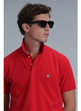 Lufian Men's Laon Smart Polo T-Shirt 111040164 Red  - Image 3