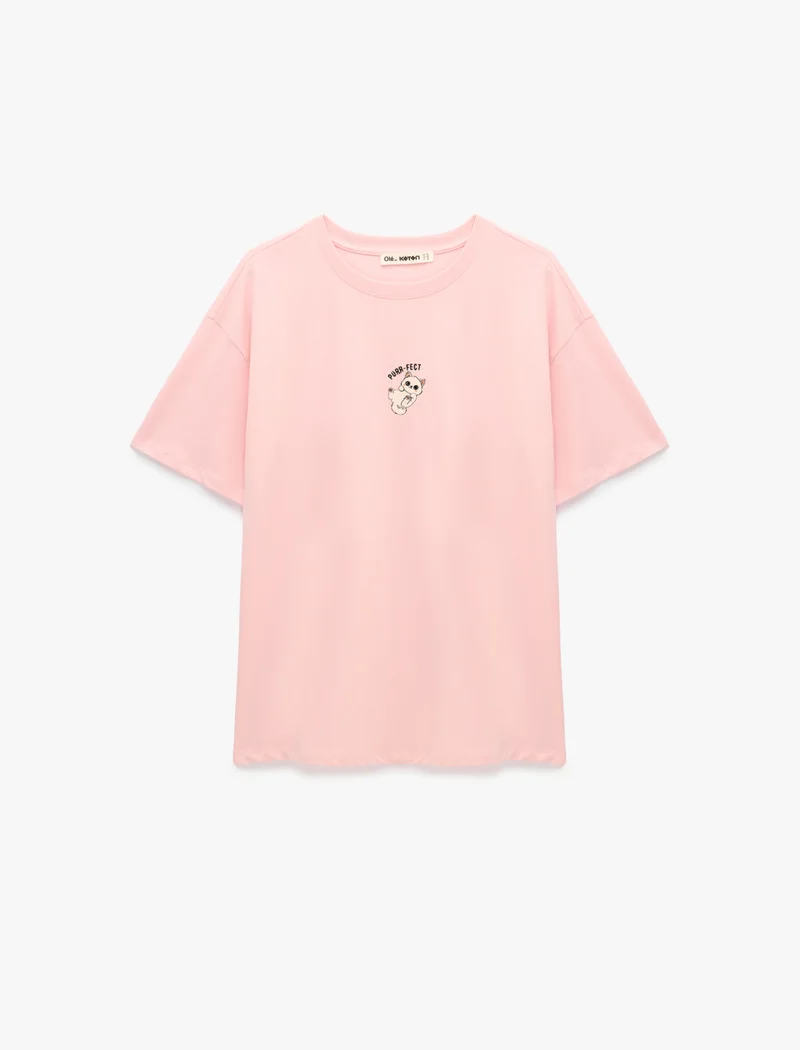 كوتون Crew Neck T-Shirt