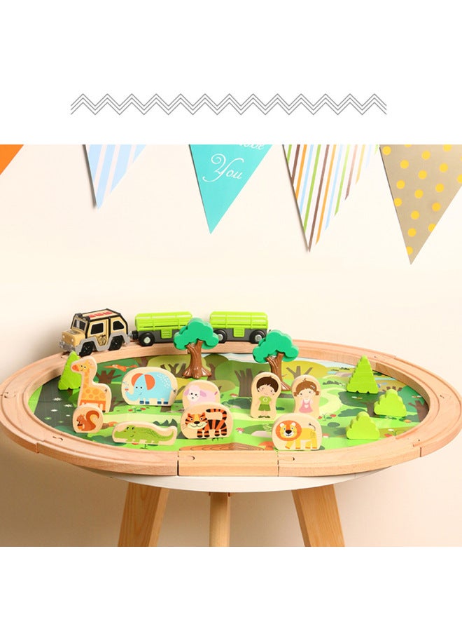 Track Toys Children's Puzzle 4-6 Years Old Building Blocks Assembled Boys And Girls Thomas Train Track Set Wholesale-Color:88 Pieces Of Korean Track 4kg - Image 5