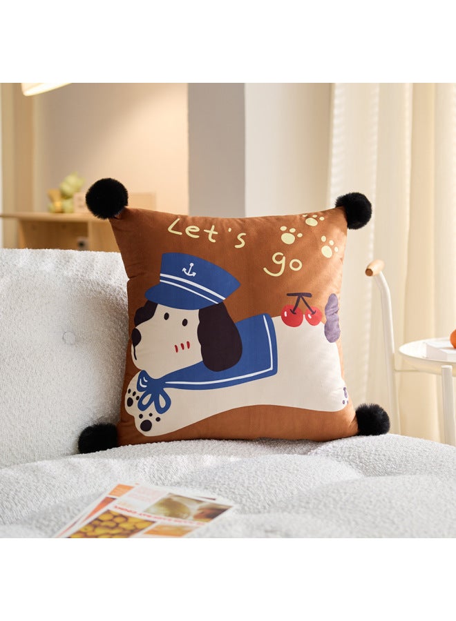 Dutch Velvet Cartoon Pillow Cloud Special-shaped Bedside Soft Cushion Cushion Living Room Decorative Pillow Sofa Pillow Case Customization