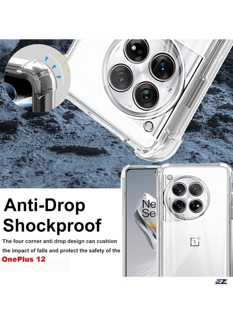 ELTRAZONE Compatible Case for OnePlus 12 – Thin TPU Cover with Camera Protection & Anti-Scratch Slim Fit Flexible Phone Case for OnePlus 12 5G (Clear) - Image 2