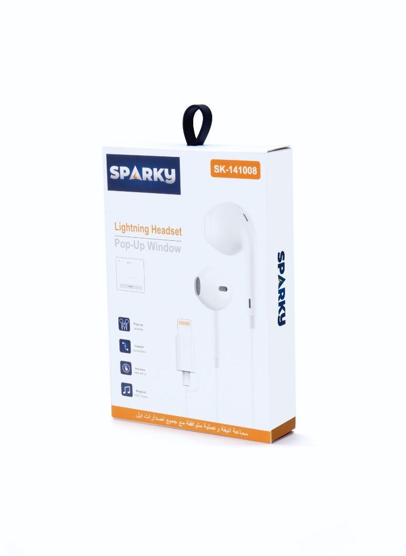 Sparky - In-Ear Headphones With Mic White - Image 1