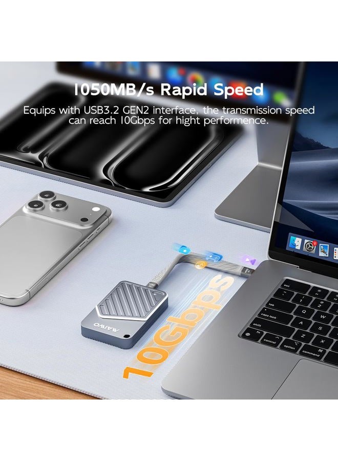 MAIWO Magnetic NVMe Enclosure for 2230/2242 SSDs, USB-C 10Gbps NVMe Reader Compatible with iPhone 15/16/17 Pro/Max 4K ProRes,Windows,macOS,Linux,Android - Image 3