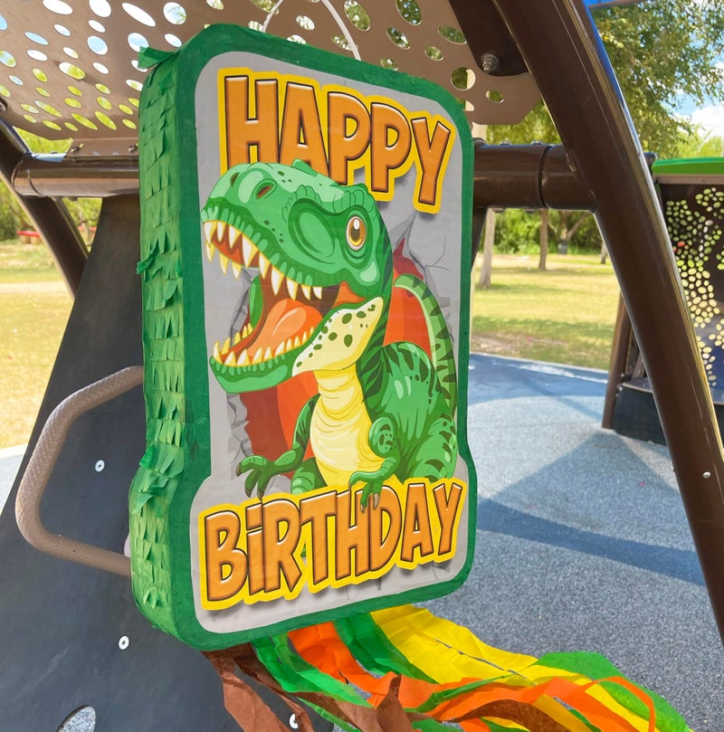 Jergrim Dinosaur Birthday Pinata, 4 Pc Set, T-Rex Jurassic Party Supply, Dino Parties Decor, Roar Pinatas, Birthday Games, Mexican PiÃ±ata De Dinosaurio Fits Pinata Stuffers And Dinosaurs Party Favor - Image 2