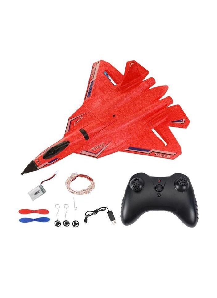AROAQ RC Airplane F22 Land and Air Remote Control Glider RC Aircraft Jet with LED Lights Foam plane Children toys  - Image 1