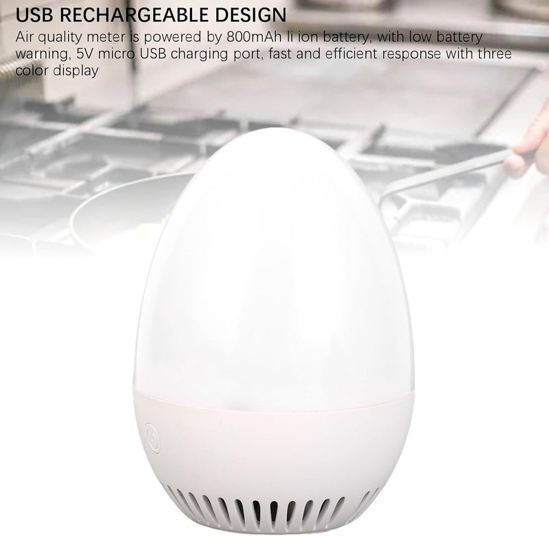 Precision polished solid material Smart CO2 Air Quality Meter, Infrared NDIR Technology Detector, WiFi Enabled Egg Shaped Design Meter with Temperature Humidity Testing, Ideal for Home, Office & School Indoor Use Simple practical structure Set product combo compatible Economical varied sizing picks Simple multi-feature universal build Reliable local delivery service Moisture proof Trendy flexible practical build Upgraded classic design Balanced weight Multi-source stock guarantee Diverse purchase options Nationwide delivery Precision made Suburban residential ship Wet anti slip All season compatible build Comfort grip Advanced compact design Nationwide courier network Stable domestic stock Multi-use upgraded craftsmanship Durability boosted processed material Tiered purchase options Affordable trusted craftsmanship - Image 4