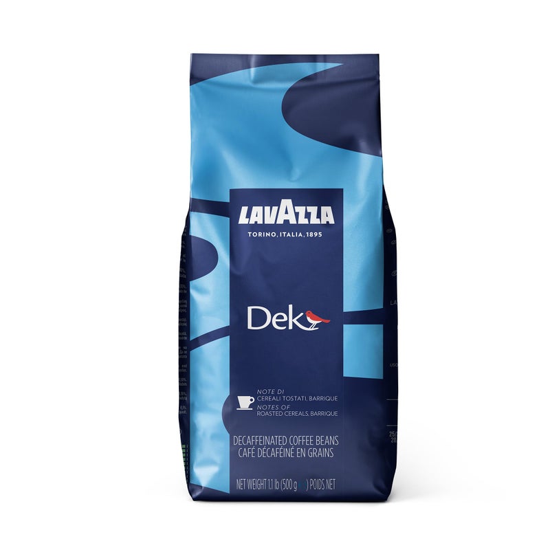 Lavazza DEK Whole Bean Coffee, Arabica and Robusta Blend, 1.1 lb Bag (Pack of 1) - Image 1