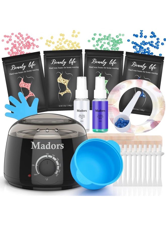 Madors Waxing Kit for Women Wax Warmer Hair Removal Kit with Intelligent Temperature Control Wax Machine and Hard Wax Beads - Image 1