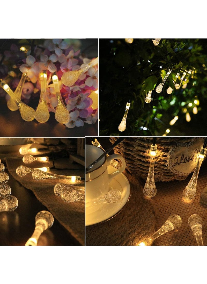 Generic Racoo Droplet Led Lights for Decoration 3 m 14 Led Water Drop Lights for Home Decoration Led Decorative Lights for Indoor Outdoor Water Drop Shape Led Lights Festive Wedding Eid Light  - Image 3