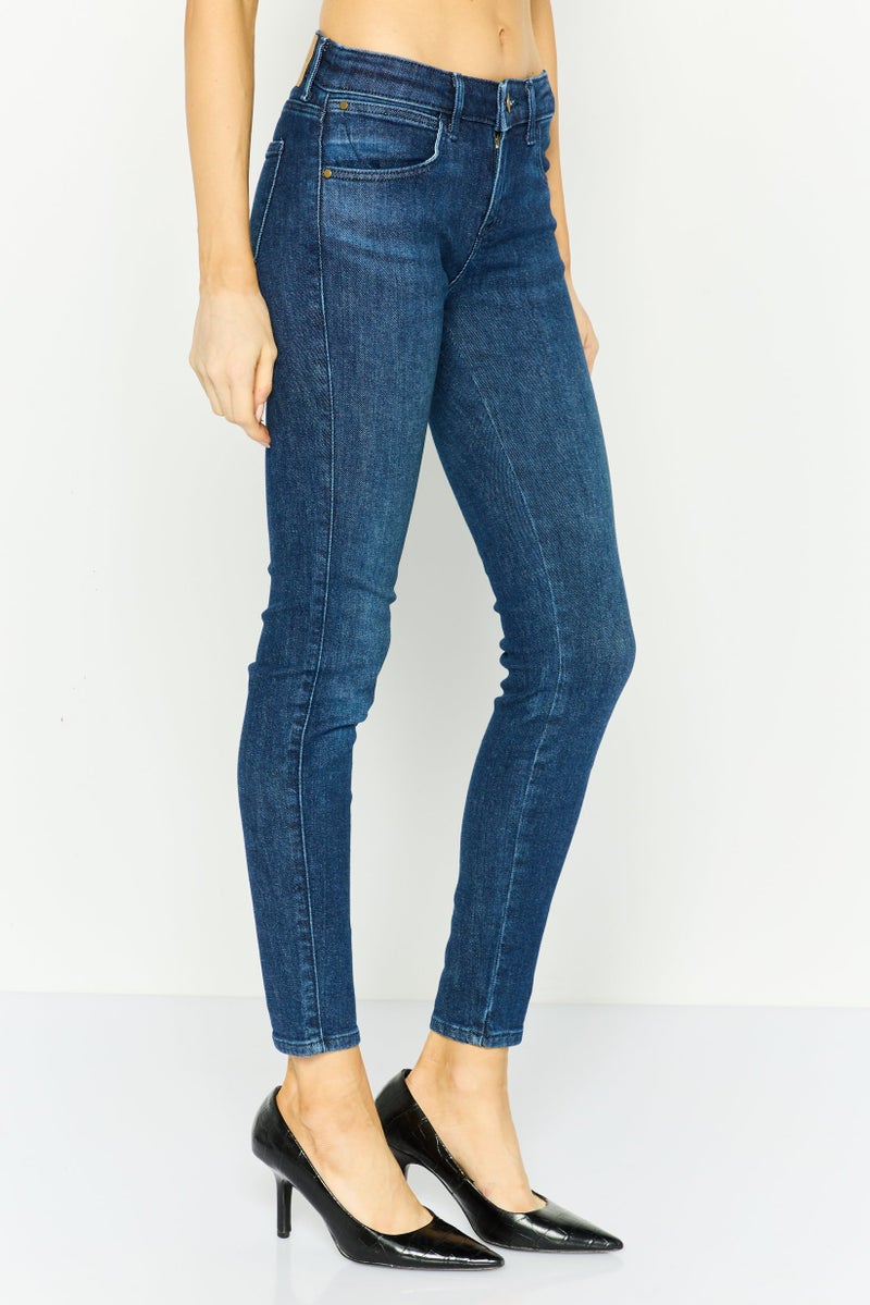 Wrangler جينز دنيم ضيق للنساء، قابل للتمدد، أزرق - Image 4