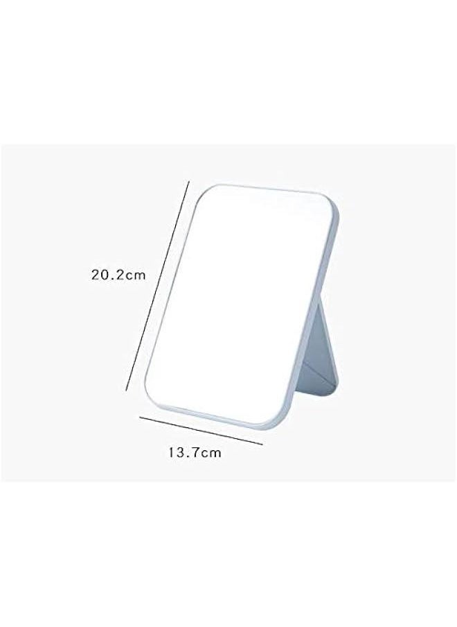 Generic HD Makeup Mirror Desktop Simple Dressing Mirror Square Princess Mirror Simple Folding Makeup Mirror 1PCS (Light Purple)  - Image 2
