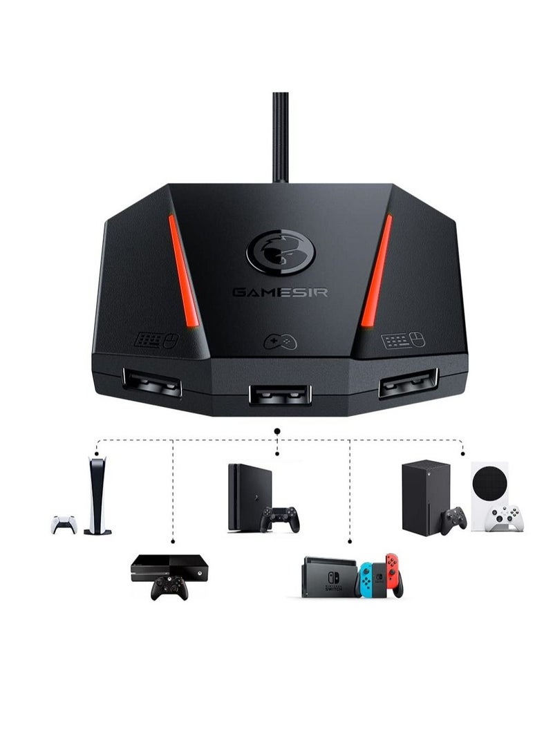 SYOSI إصدار جديد لمحول لوحة المفاتيح والماوس VX2 AimBox لـ Xbox One و Xbox Series X/S و Nintendo Switch و PS4 و PS5 لوحدات التحكم في الألعاب لـ FPS و TPS و RPG و RTS  - Image 1