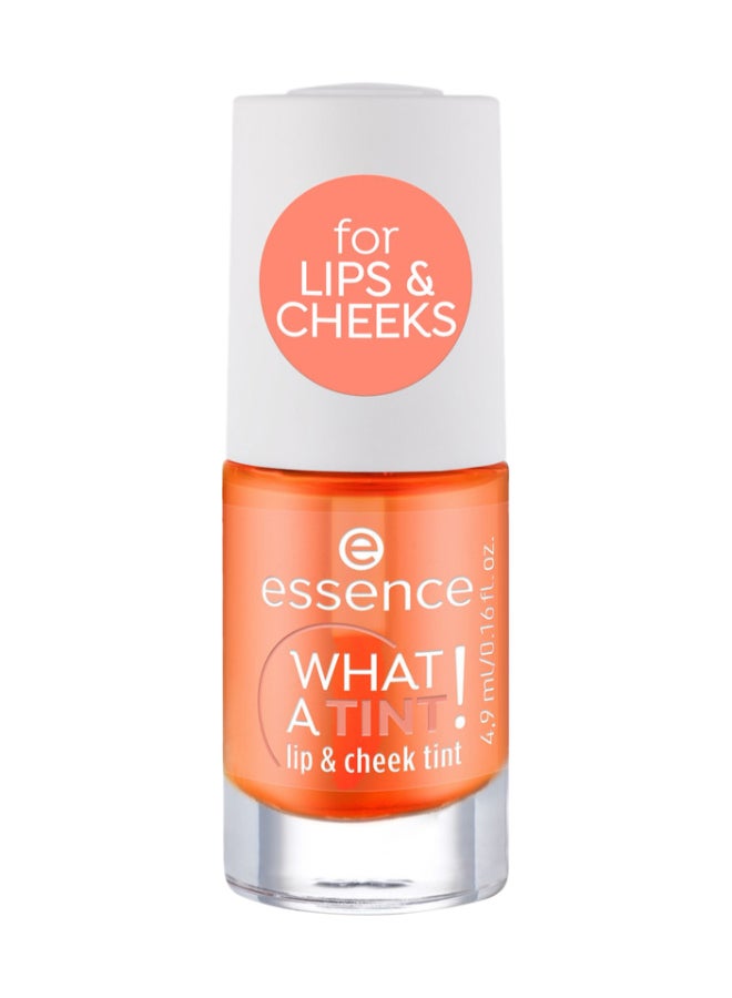 Essence WHAT A TINT! Lip & Cheek Ink | 03 Peachy Vibes | Long-Lasting Natural Tint for Lips & Cheeks | Vegan Oil-Free Paraben-Free | Lightweight Multipurpose Makeup | 4.9ml (Pack of 1) Peachy Vibes - Image 1