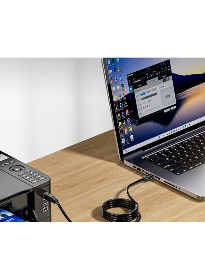 Traovien USB 3.0 Printer Cable, USB 3.0 Type A Male to Type B Male Plug 90 Degree High Speed Printer Cable for Printer,Monitor,External Hard Drivers,Scanner - 50cm/1.5Ft (USB 3.0 A to B UP Angle) - Image 4