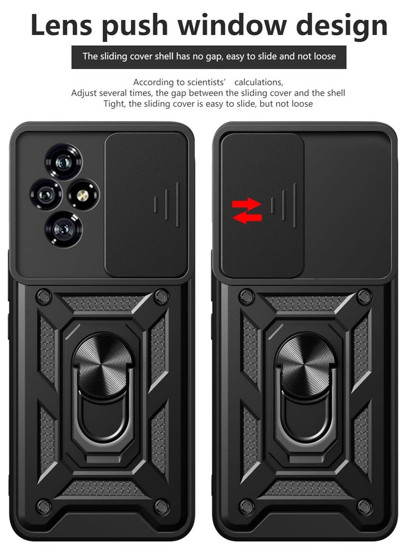 Shield Full Protection Case With Metal Ring &Slide Camera Cover For honor 200 cover  - Image 2