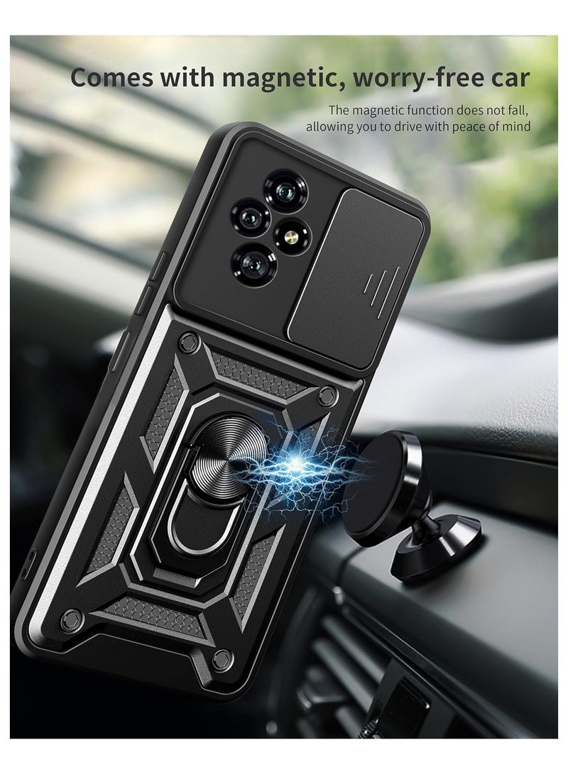 Shield Full Protection Case With Metal Ring &Slide Camera Cover For honor 200 cover  - Image 3