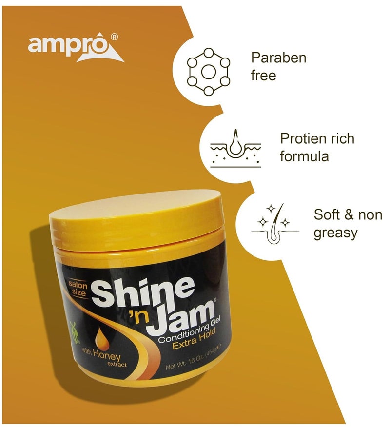 Shine 'n Jam Shine n Jam Conditioning Gel Extra Hold – 454 g - Image 2