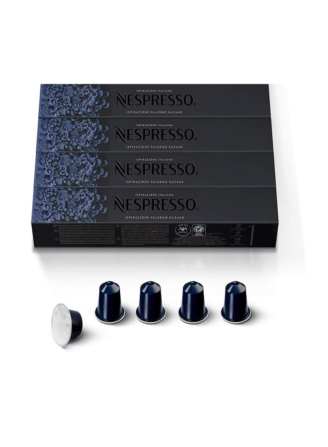 Nespresso Pods Original Line, Kazaar Intenso, Dark Roast Coffee, 40 Count Coffee Pods, Brews 1.35oz (4 Sleeves | 10 Pcs in Each Sleeve) - Image 1
