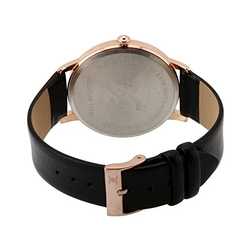 Daniel Klein Leather Analog Gun Black Dial Men's Watch-Dk11642-4 - Image 5