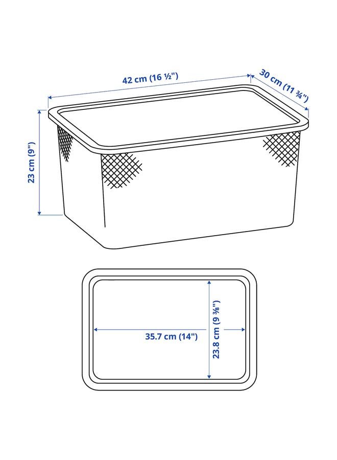 erorex Mesh Storage Box, Light Red, 42X30X23 Cm - Image 3