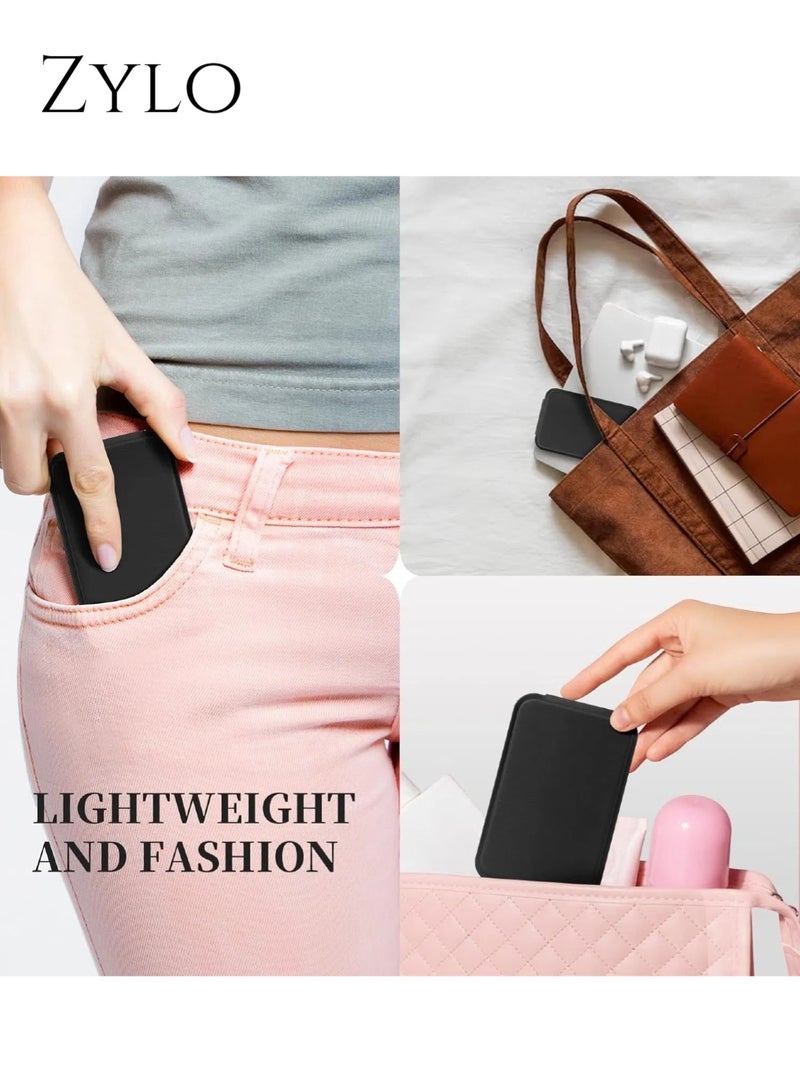 زيلو مرآة صغيرة قابلة للطي محمولة للسفر من مادة البولي يوريثان قابلة للتعديل مع حامل - Image 3