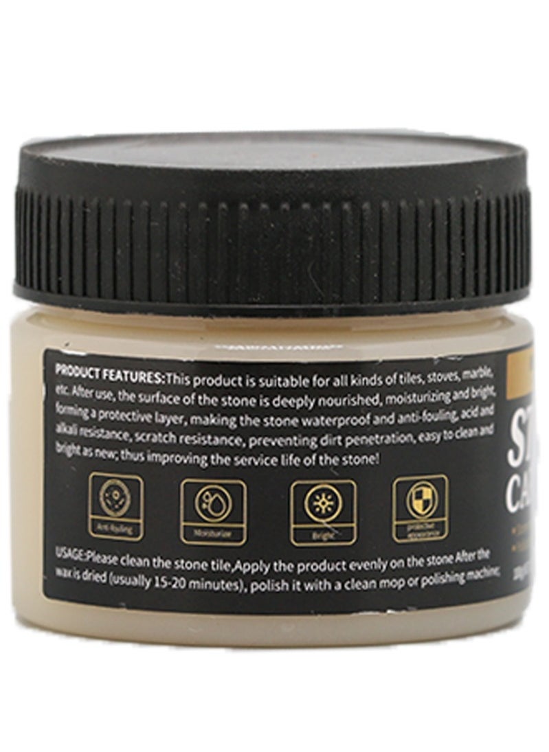 Aikanbo Polishing Wax for Marble,Stone Care Wax Ceramic Paste with Sponge and Spoon,Protective Stone Maintenance Style Polishing Wax for Floor  - Image 4