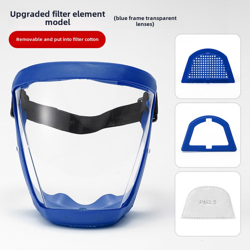 Generic Anti-Fog Dustproof Safety GogglesUpgraded Filter Blue Frame Transparent Lens Upgraded Filter Blue Frame Transparent Lens