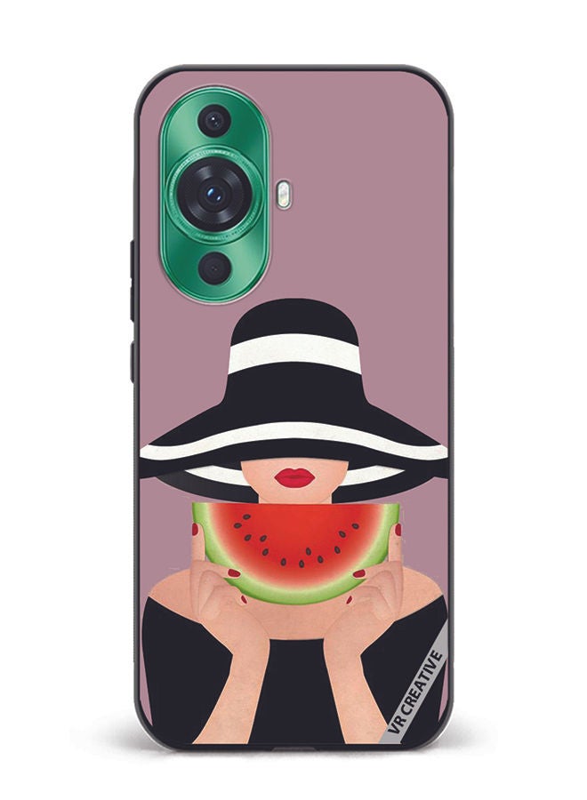 VR CREATIVE غطاء حماية لهاتف هواوي نوفا 11 برو للبنات بتصميم بطيخ متعدد الألوان - Image 1