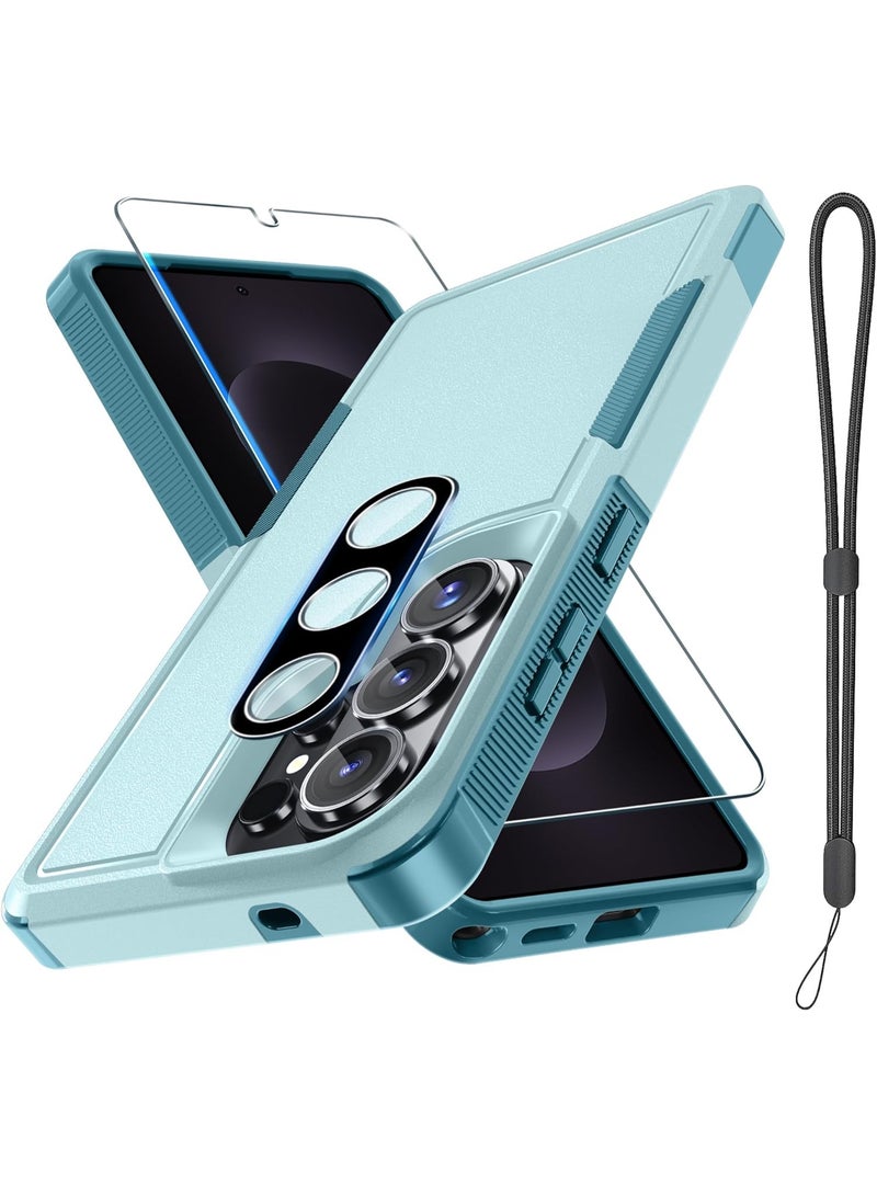 اوراکس Samsung Galaxy S26 Ultra Case with Screen Protector,غطاء عدسة الكاميرا و حزام المعصم,غطاء واقي مقاوم للصدمات,زوايا معززة,إكسسوارات الهواتف المحمولة (أخضر النعناع) - Image 1