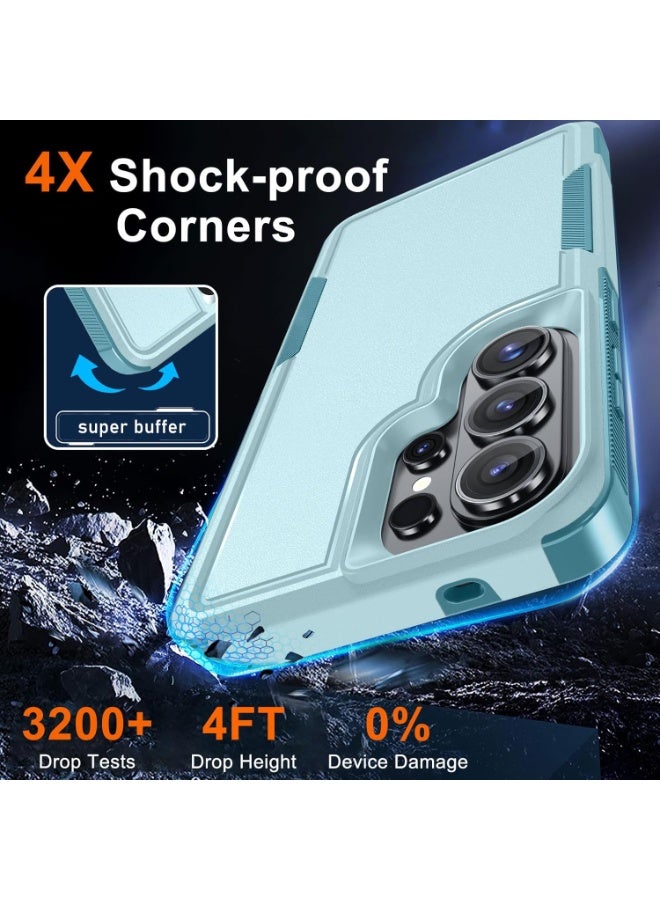 اوراکس Samsung Galaxy S26 Ultra Case with Screen Protector,غطاء عدسة الكاميرا و حزام المعصم,غطاء واقي مقاوم للصدمات,زوايا معززة,إكسسوارات الهواتف المحمولة (أخضر النعناع) - Image 2