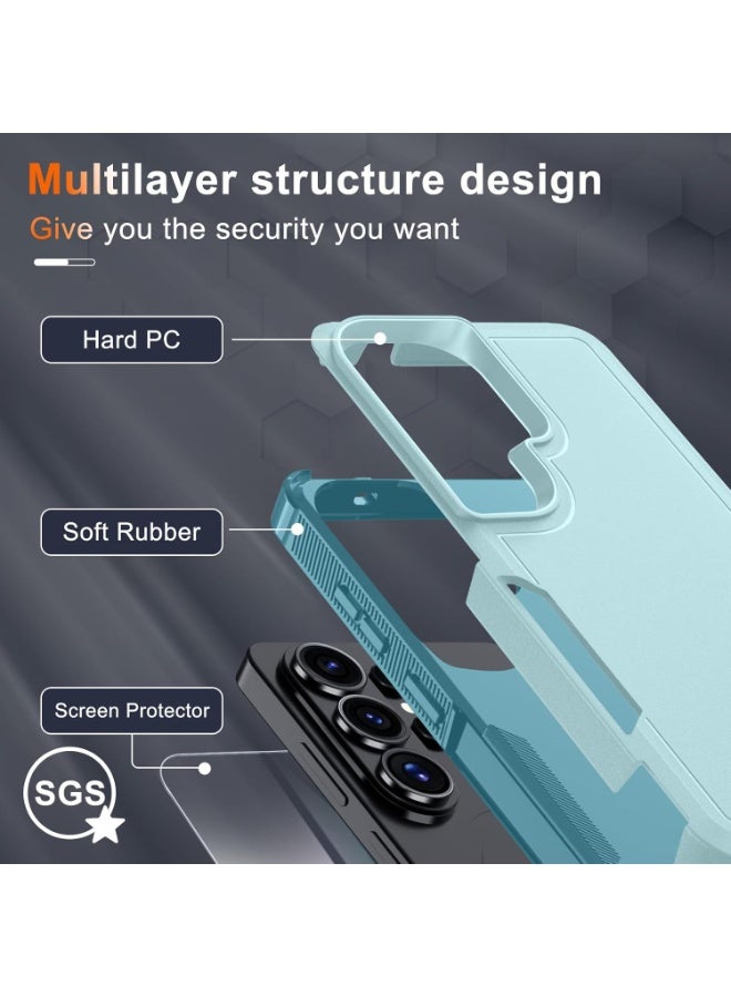 اوراکس Samsung Galaxy S26 Ultra Case with Screen Protector,غطاء عدسة الكاميرا و حزام المعصم,غطاء واقي مقاوم للصدمات,زوايا معززة,إكسسوارات الهواتف المحمولة (أخضر النعناع) - Image 3
