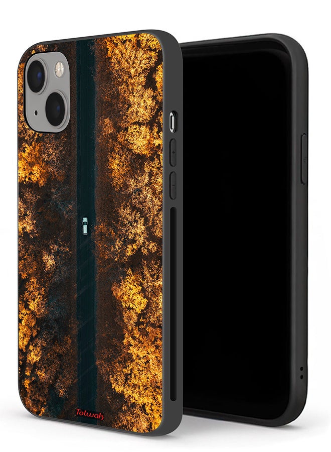 Tolwak Apple iPhone 13 Protective Case Road In Autumn Trees - Image 1