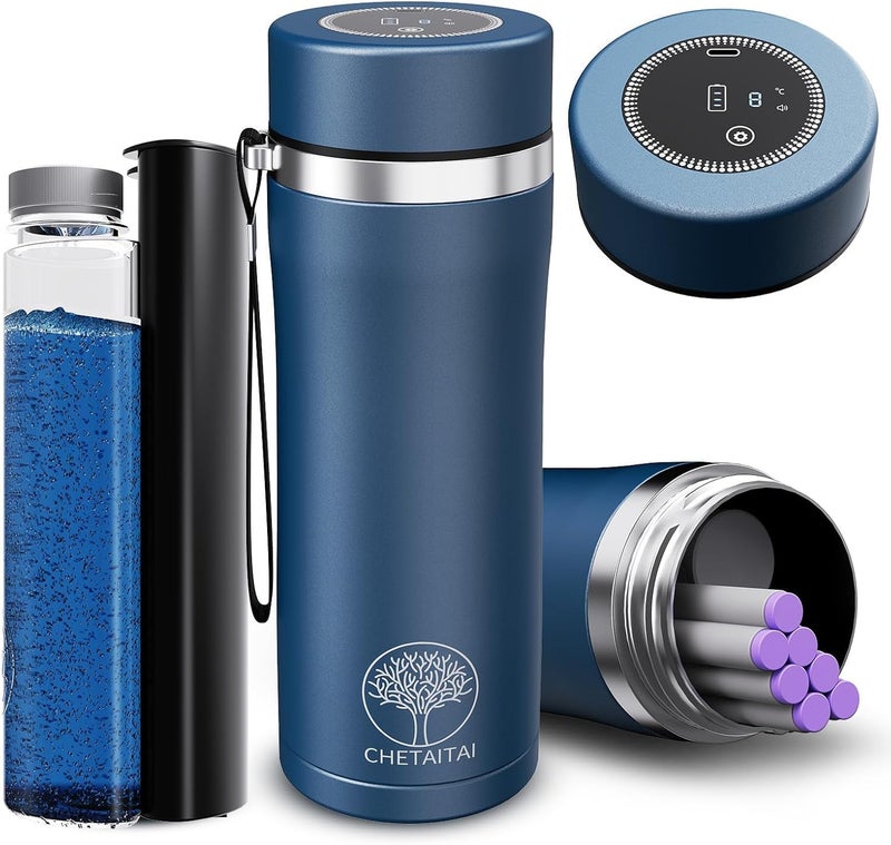 MQUPIN 60H Insulin Cooler Travel Case TSA Approved, Anti-Collision Medical Cooler with Biogel Ice Pack and Pen Box（3-7 Pens） Stainless Steel Coole with Digital Display USB and Temperature Alarm Above - Image 1