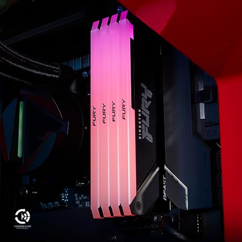 كينجستون فيوري بيست RGB DDR4 CL16 DIMM ذاكرة كمبيوتر KF432C16BB2AK2/64 - Image 3