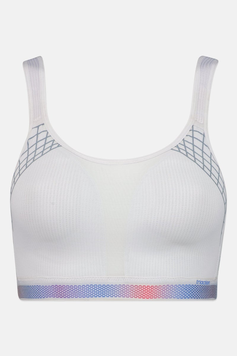 TRIUMPH سوتيان نسائي مبطن قليلاً بتصميم منقوش، رمادي - Image 1