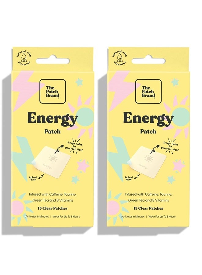 The Patch Brand Energy Patches | Supports Energy with Caffeine and B5 and B3 | All Natural Vitamins & Mineral Patch Plant Based and Cruelty Free Water Resistant Patches That Last All Day  - Image 1