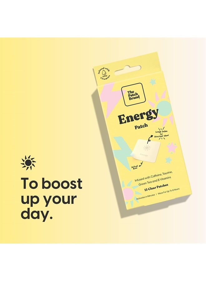The Patch Brand Energy Patches | Supports Energy with Caffeine and B5 and B3 | All Natural Vitamins & Mineral Patch Plant Based and Cruelty Free Water Resistant Patches That Last All Day  - Image 2