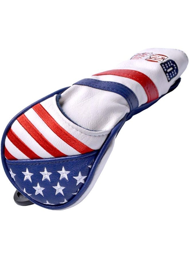 GOOACTION GOOACTION USA Golf Club Hybrid Headcover American Stars and Stripes Flag Synthetic Leather Patriotic Head Covers Protector  - Image 2