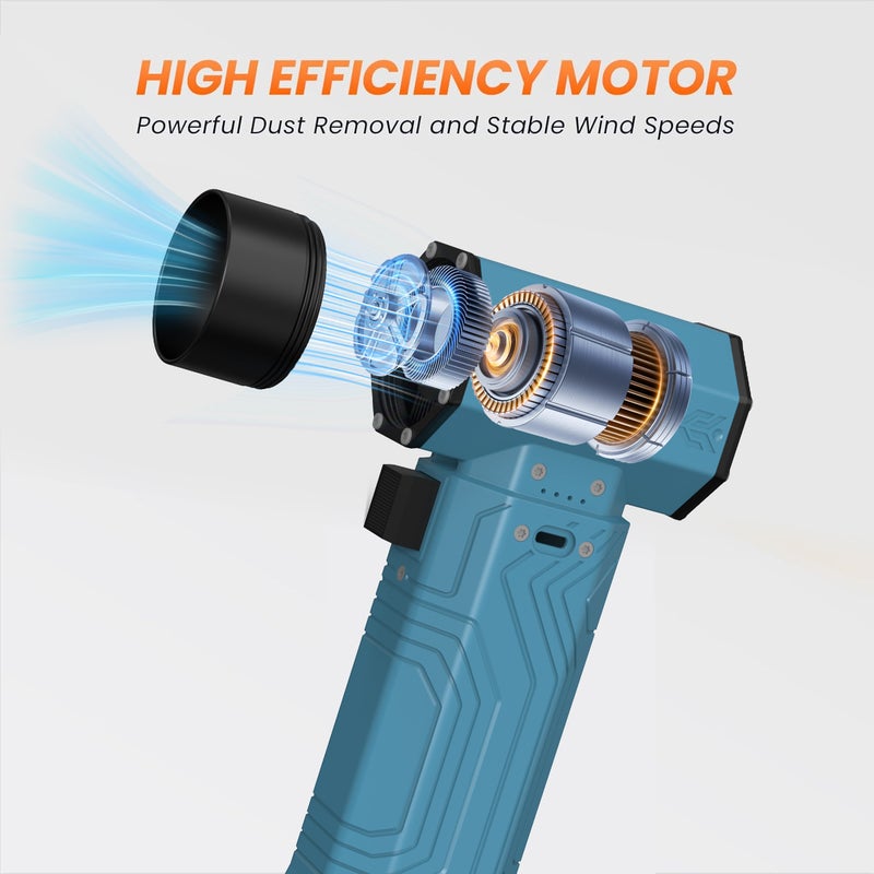 Outdoor High-speed Turbine Powerful Fan, Strong Outdoor Handheld Fan, Industrial Dust Blower, Snow Blower, Dust Blowing Fan - Image 2